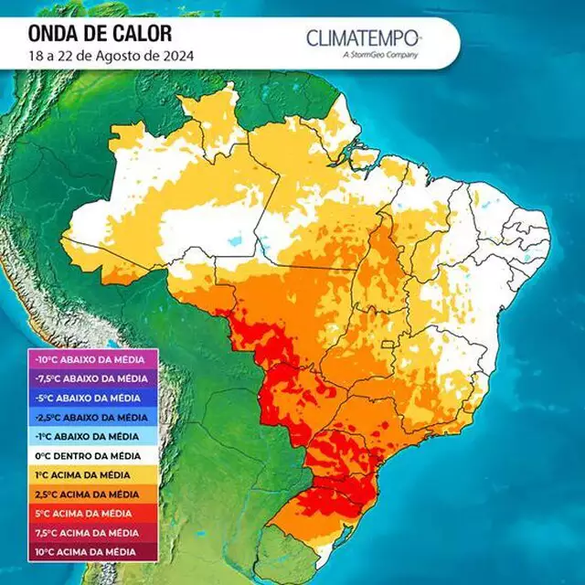 Onda de calor se aproxima com 5ºC acima da média