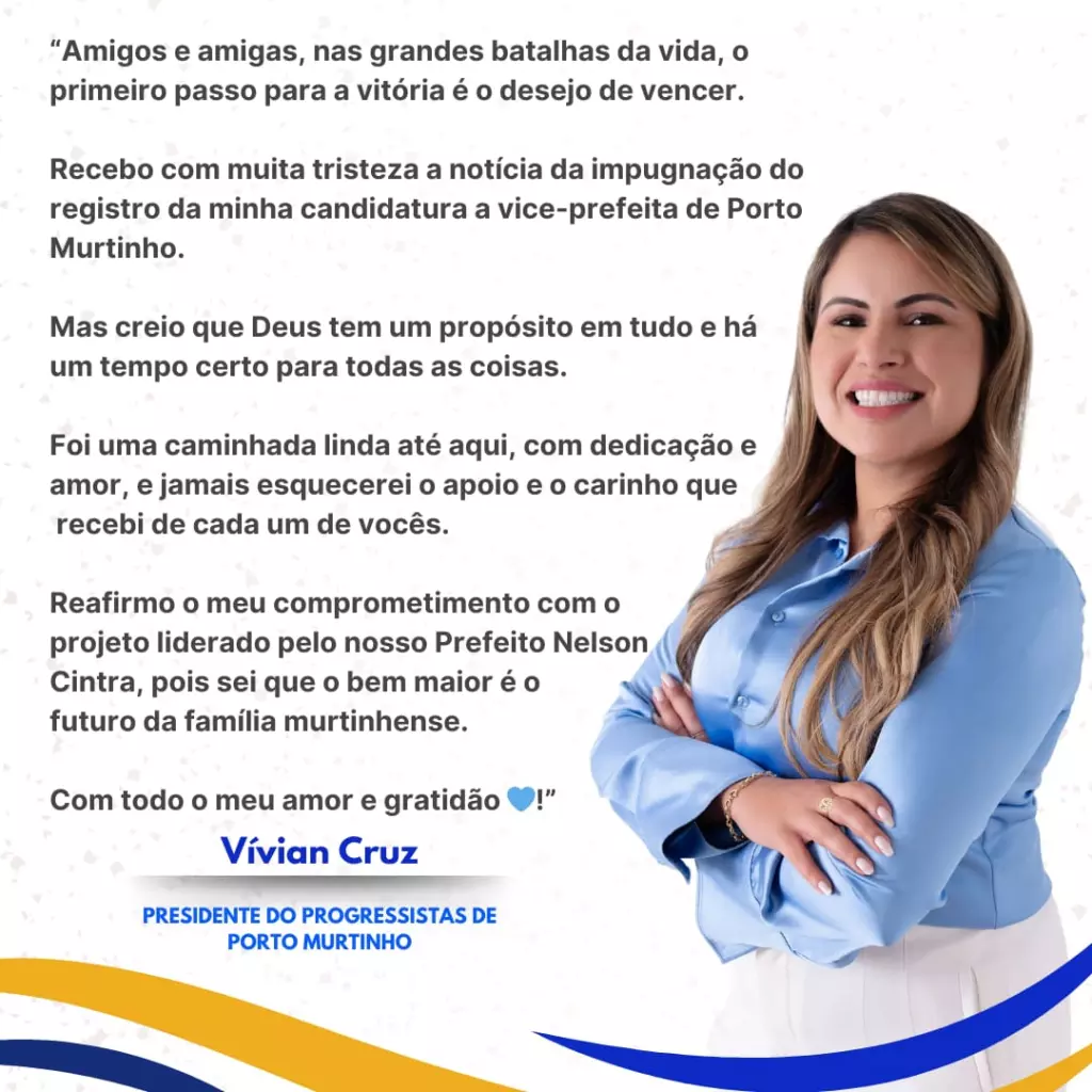 Justiça indefere candidatura da vice do atual prefeito de Porto Murtinho