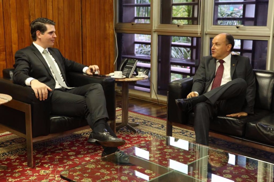 Deputado Junior Mochi é recebido por Geraldo Alckmin em São Paulo