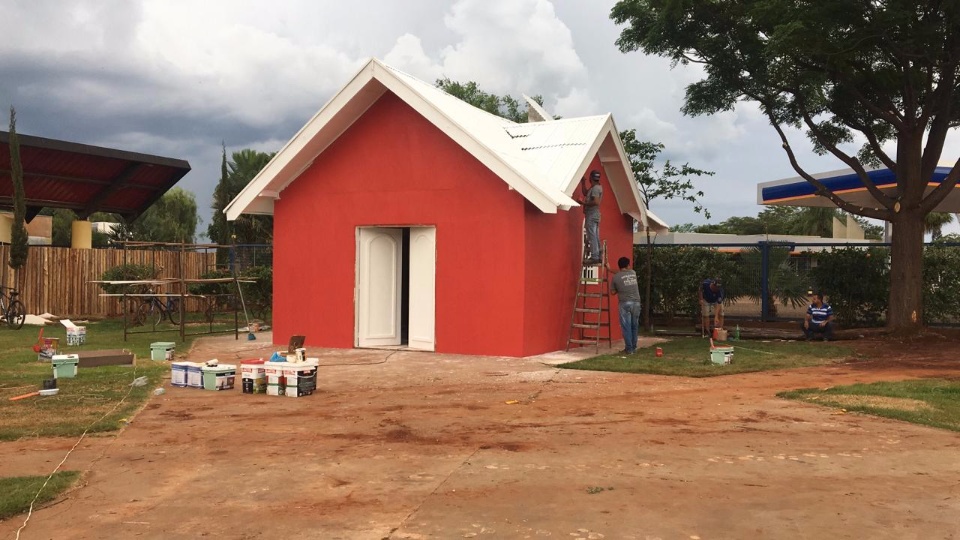 Prefeitura de Nova Alvorada do Sul restaura Casa do Pai Noel