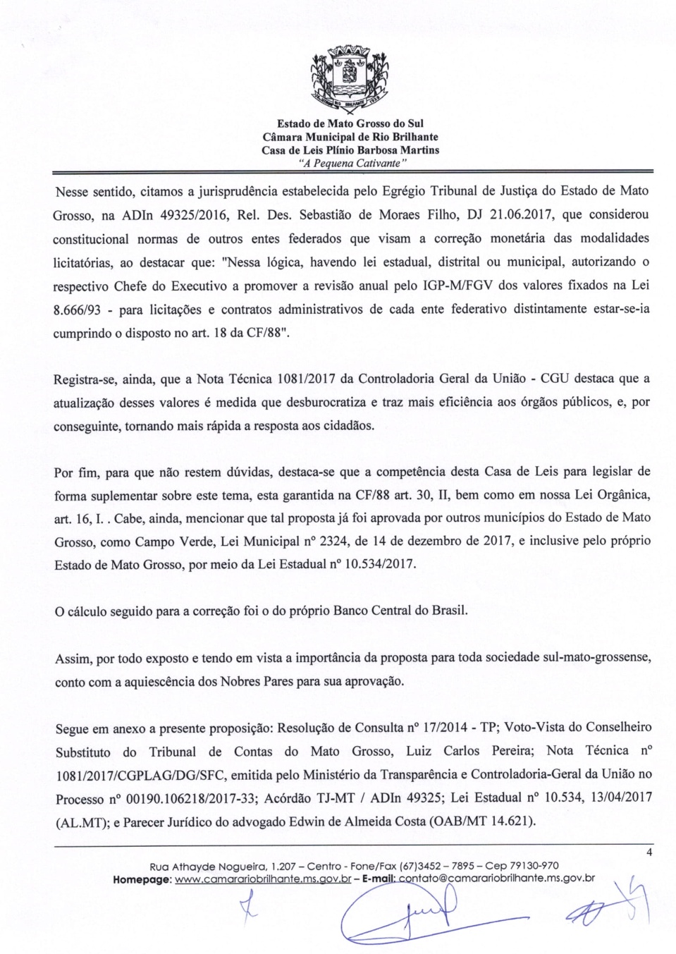 Vereador Adão consegue aprovação de projeto que corrige valores das modalidades licitatórias Vereador Adão consegue aprovação de projeto que corrige valores das modalidades licitatórias