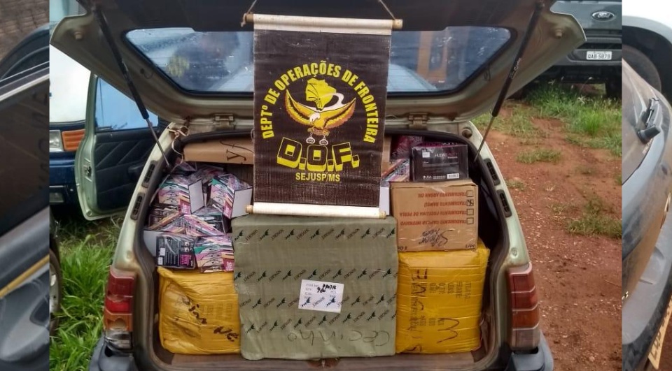DOF apreende dez veículos com produtos de origem estrangeira que seriam revendidos na cidade de Nova Alvorada do Sul DOF apreende dez veículos com produtos de origem estrangeira que seriam revendidos na cidade de Nova Alvorada do Sul