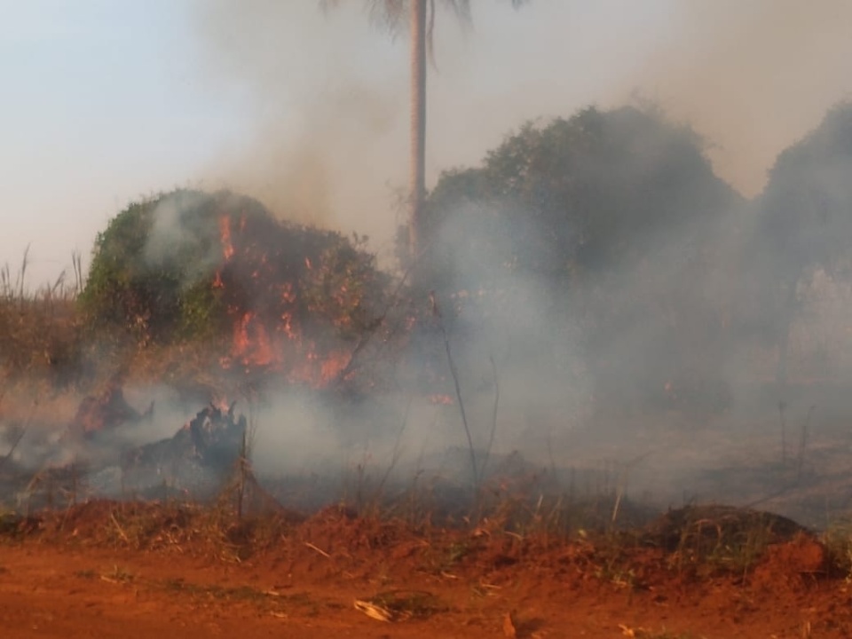 Incêndio de grandes proporções atinge mais de cinco fazendas em Nova Alvorada do Sul