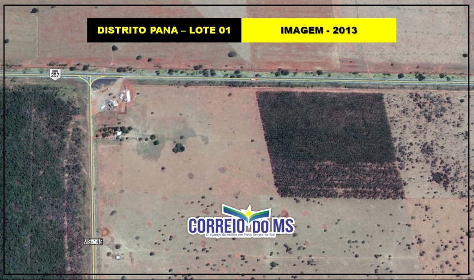 Relatório de imagens via satélite comprovam a omissão da Câmara Municipal, Prefeitura de Nova Alvorada do Sul e do INCRA