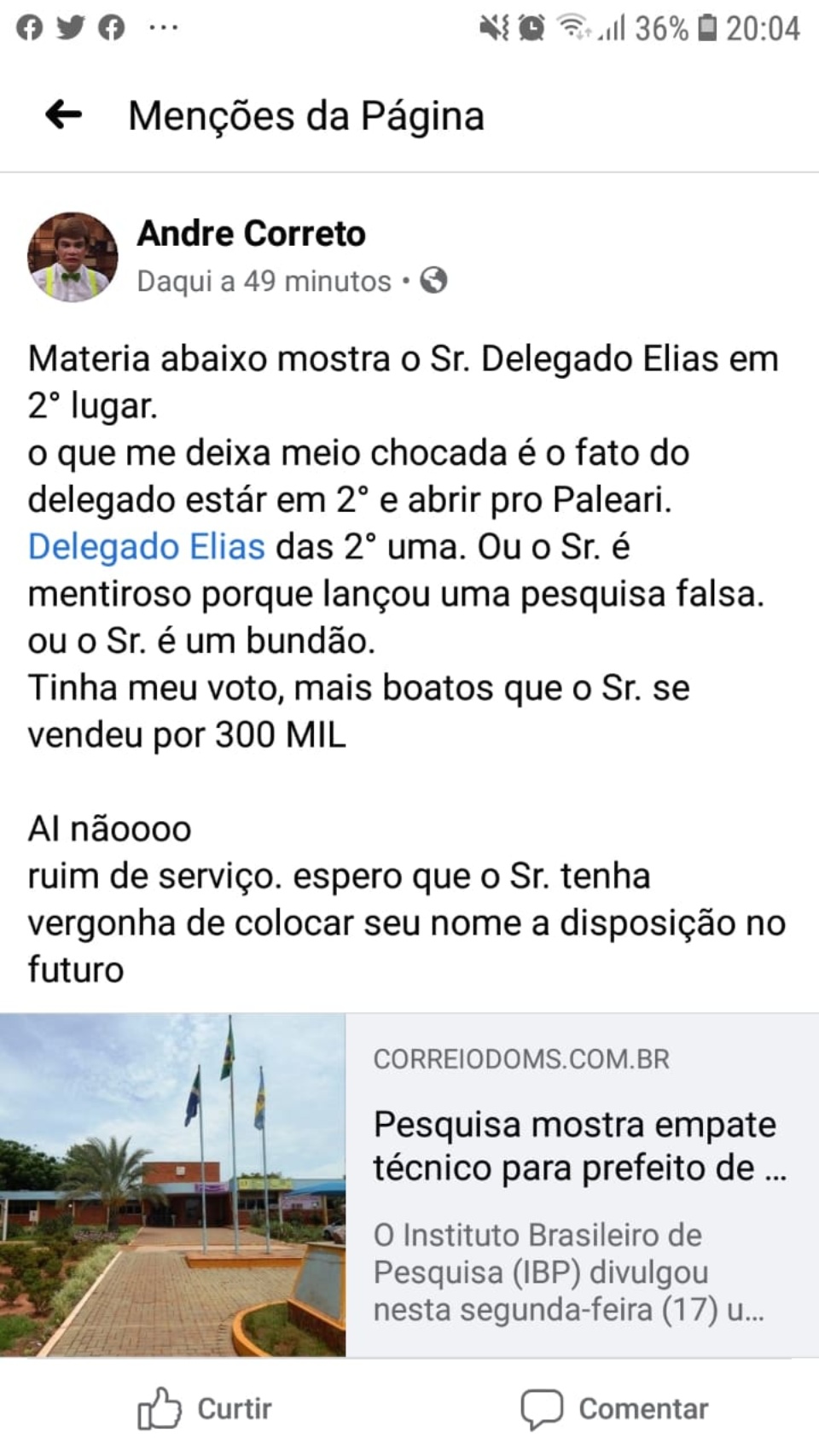 Delegado Elias registra BO contra “PERFIL FAKE’s” por calunia em Nova Alvorada do Sul Delegado Elias registra BO contra “PERFIL FAKE’s” por calunia em Nova Alvorada do Sul