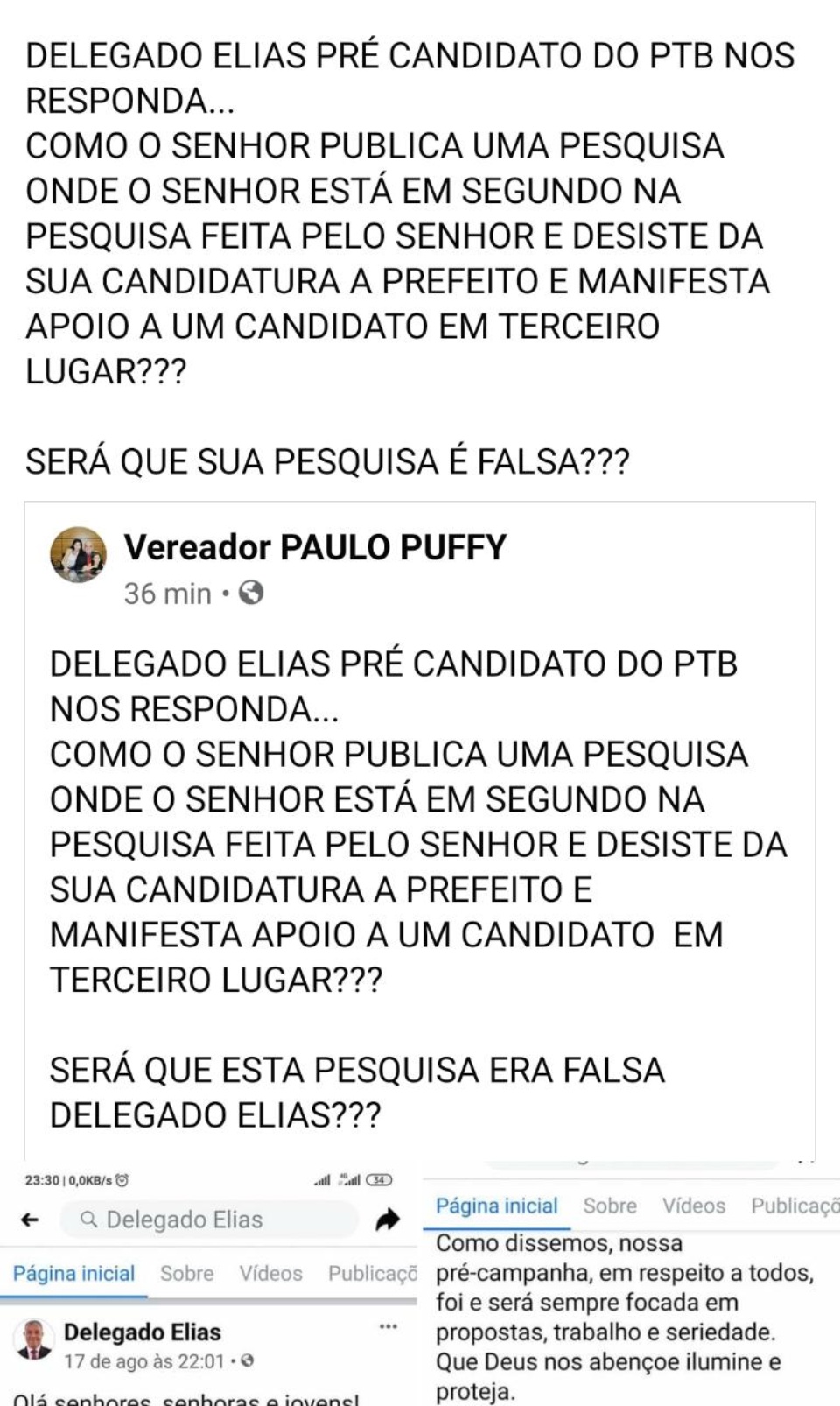 Delegado Elias registra BO contra “PERFIL FAKE’s” por calunia em Nova Alvorada do Sul Delegado Elias registra BO contra “PERFIL FAKE’s” por calunia em Nova Alvorada do Sul