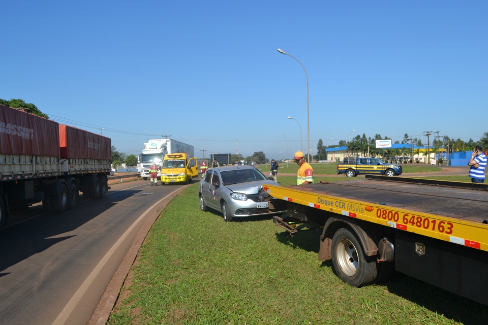 Acidente na BR 163 em Nova Alvorada do Sul