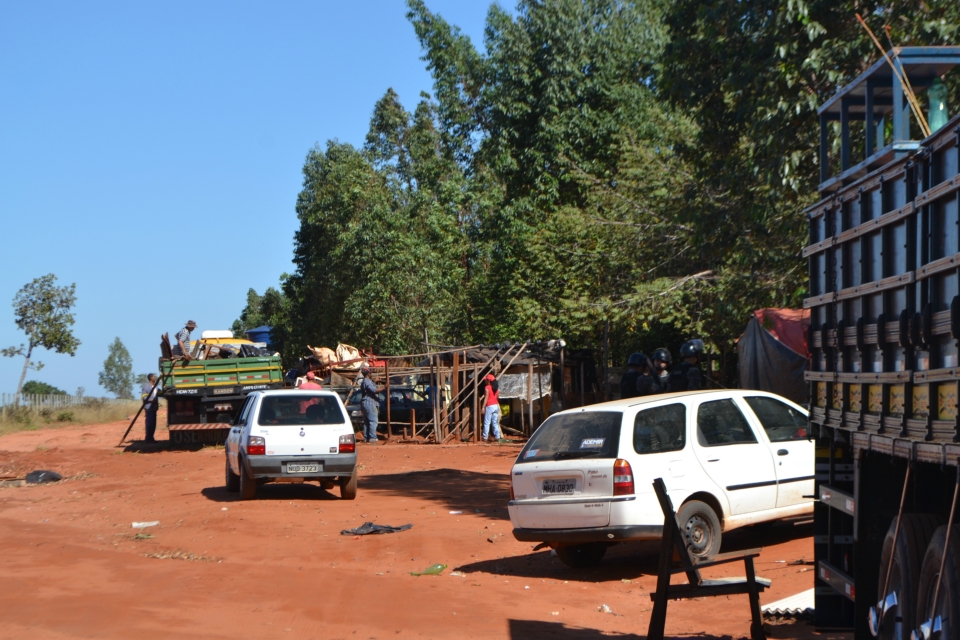 Tropa de Choque faz reintegração de posse na fazenda Bordon
