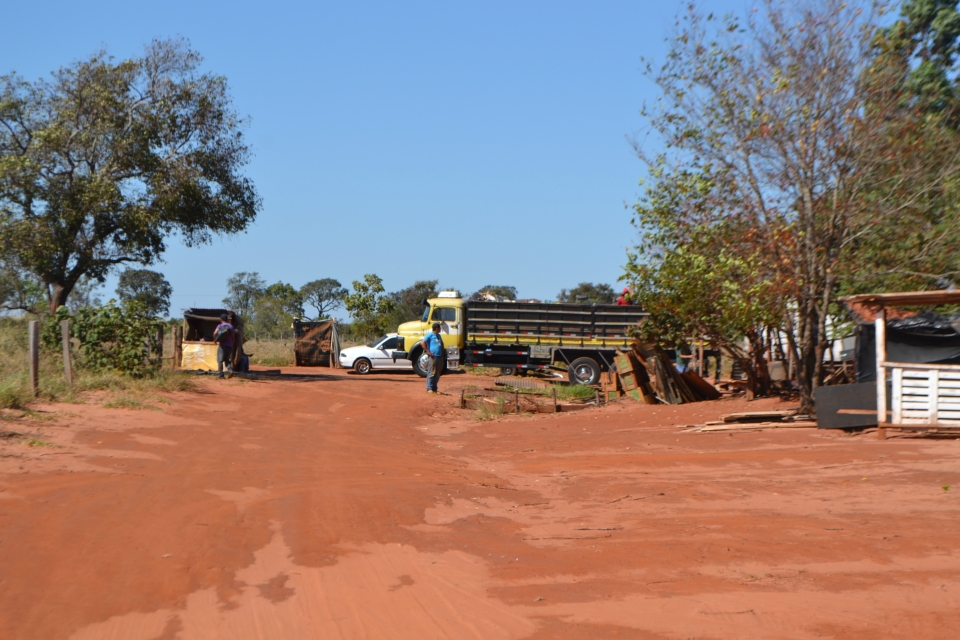 Tropa de Choque faz reintegração de posse na fazenda Bordon