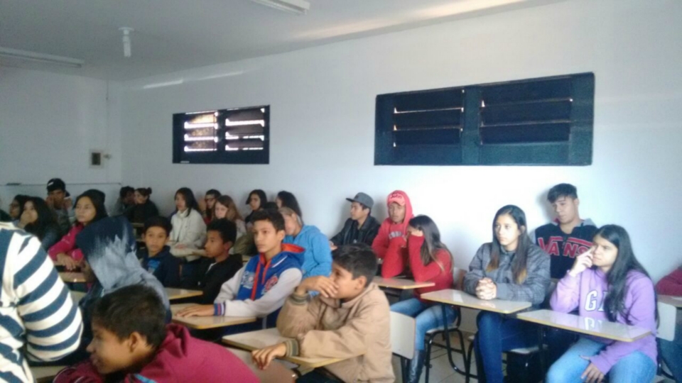 Professores e alunos do município recebem palestras sobre a campanha “Agosto Lilás” Professores e alunos do município recebem palestras sobre a campanha “Agosto Lilás”