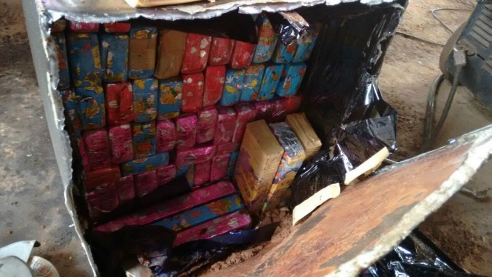 Droga é apreendida em tanque de combustível na região de Iguatemi.