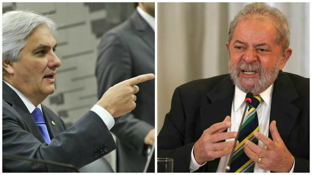 O ex-senador Delcídio Amaral (ex-PT/MS) e ex-presidente Luiz Inácio Lula da Silva. :/Foto Divulgação