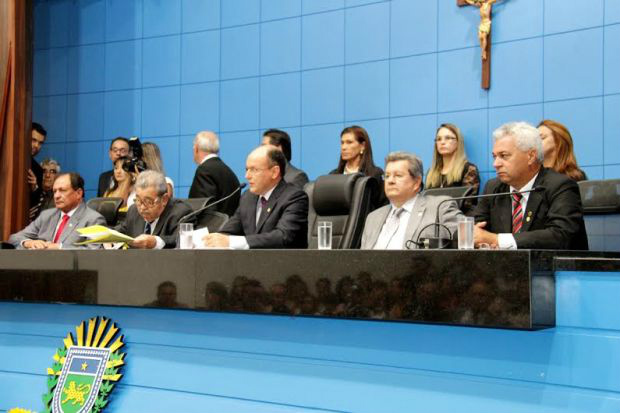 Reeleito presidente da Assembleia Legislativa de Mato Grosso do Sul pelos próximos dois anos, em unanimidade e sem concorrente, Júnior Mochi (PMDB). Foto Assessoria