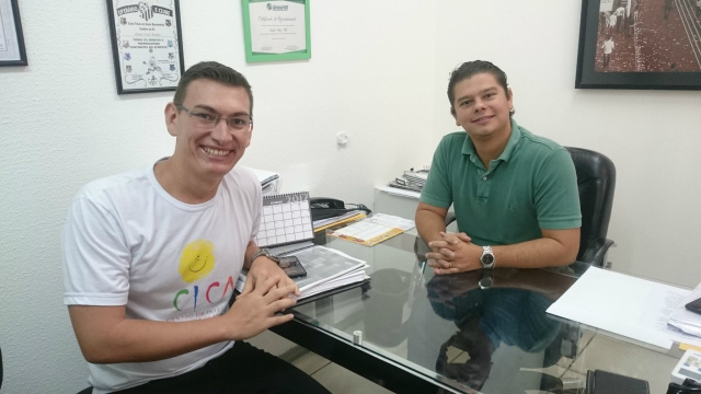 Vereador recebe visita de coordenador do CICA Vereador recebe visita de coordenador do CICA
