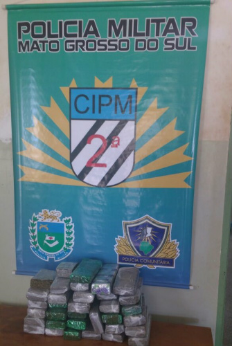 Policia Militar de Nova Alvorada do Sul, faz apreensão de 20 kg de maconha em ônibus intermunicipal