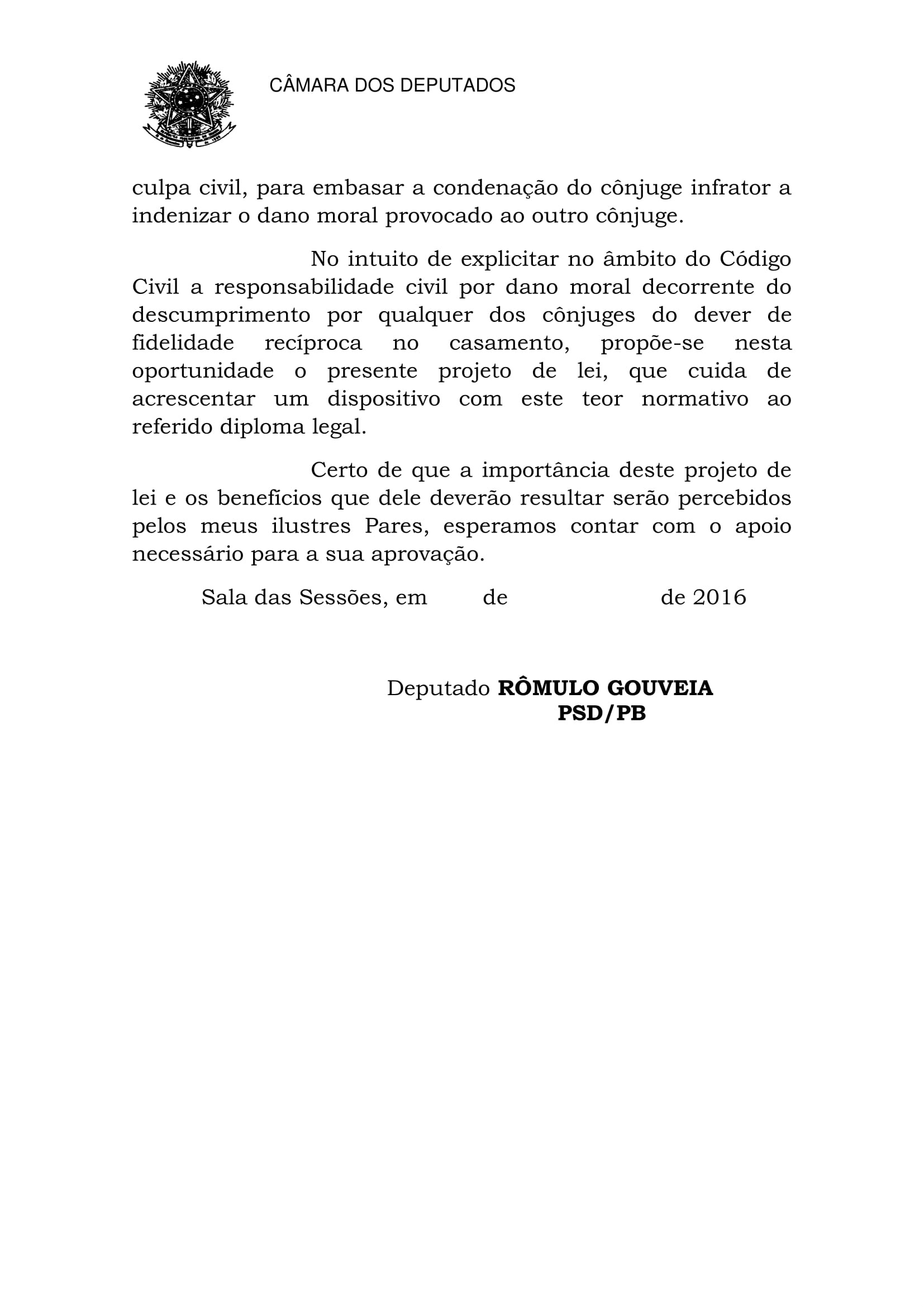 Projeto de lei de autoria Deputado Federal do (PSD) prevê condenação por infidelidade conjugal Projeto de lei de autoria Deputado Federal do (PSD) prevê condenação por infidelidade conjugal