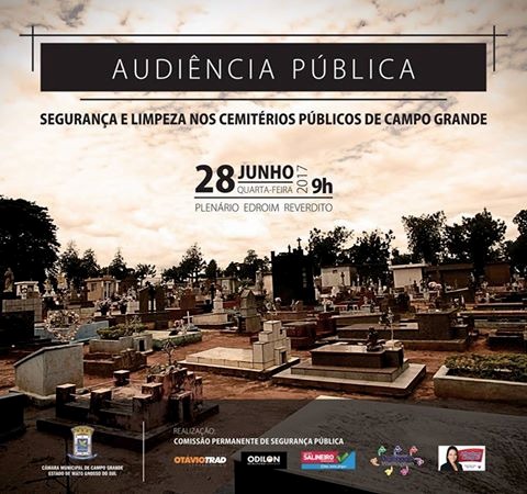 Audiência Pública para discutir segurança nos cemitérios da Capital acontece nesta quarta