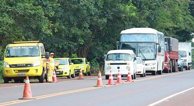 Trechos da BR-163/MS sofrem intervenções no tráfego Trechos da BR-163/MS sofrem intervenções no tráfego