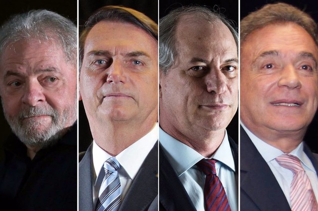 ELEIÇÕES 2018: CANDIDATOS NA PISTA Lula, Bolsonaro, Ciro e Alvaro Dias, que já se declararam pré-candidatos à Presidência da República em 2018