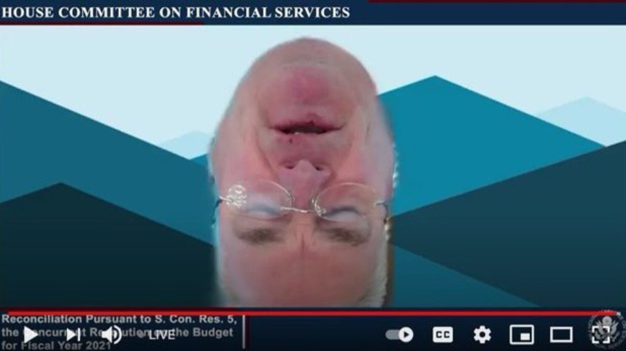 Congressista flutua de cabeça para baixo em reunião online; assista ao vídeo