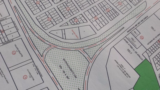 Mapa da Área, paralelo ao trevo onde era pra ser implantado uma concessionaria do Grupo Enzo Caminhões.