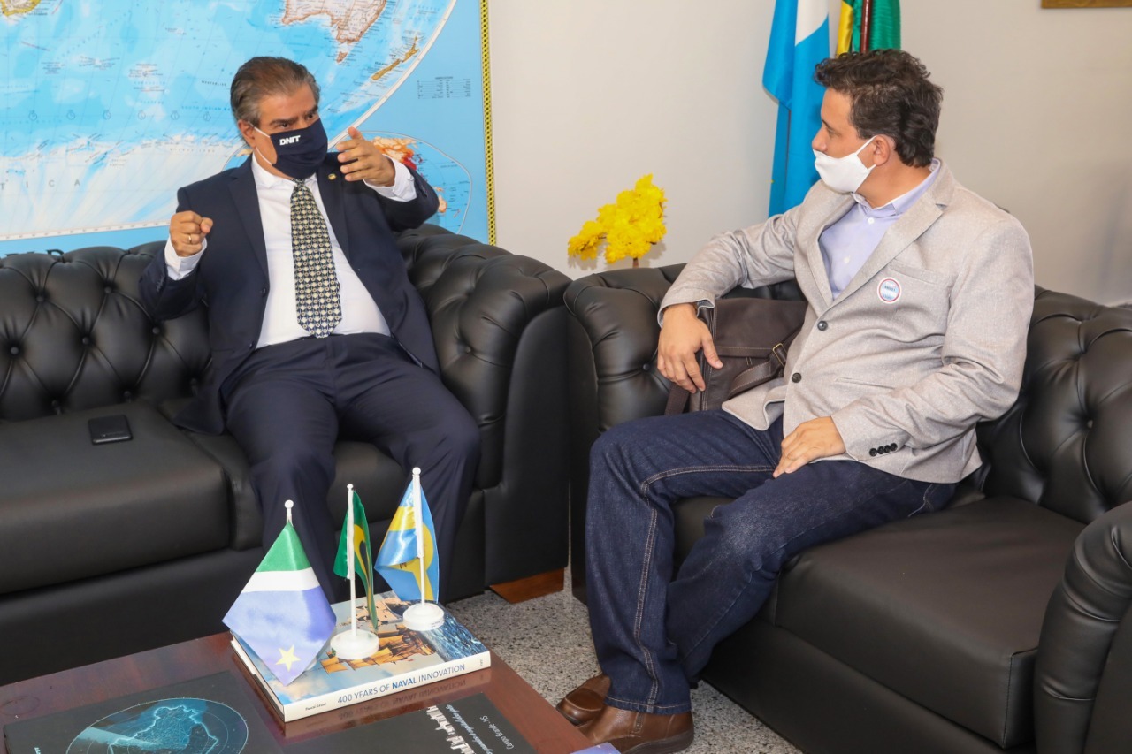 Senador Nelsinho Trad (PSD) e o Prefeito eleito José Paulo Paleari (DEM). foto Assessoria