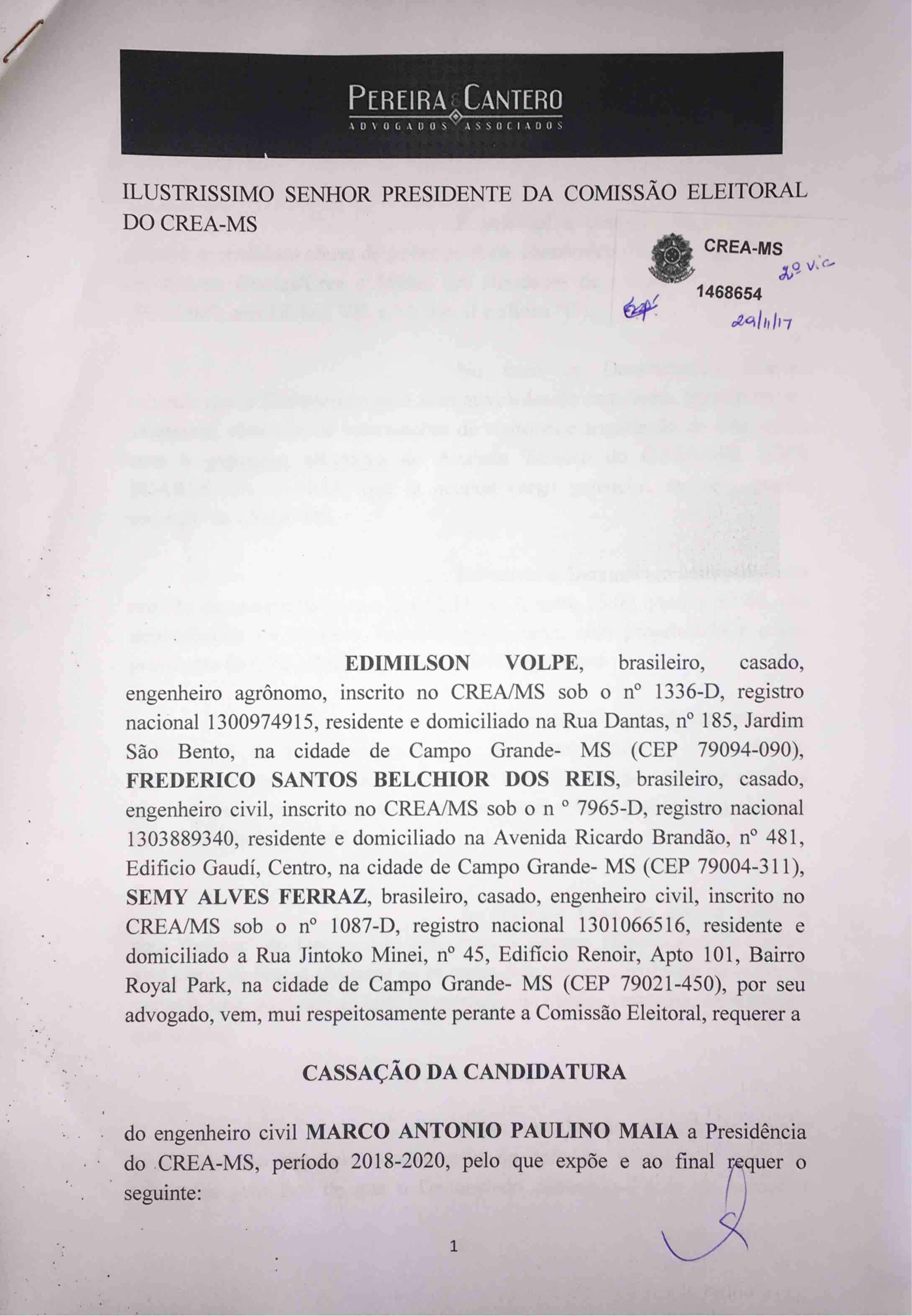 Funcionário falta serviço para ir ao médico, mas é flagrado fazendo campanha pra Marcos Maias, candidato a presidente do CREA/MS
