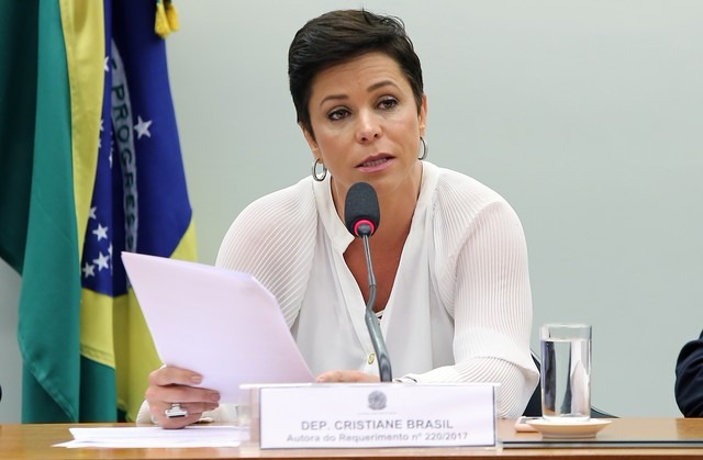 A deputada federal Cristiane Brasil (RJ), indicada pelo PTB para assumir o Ministério do Trabalho, em agosto, durante audiência pública na Câmara (Foto: Gilmar Felix/Câmara dos Deputados)