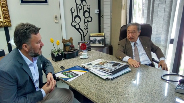 Vereador Everton Cristiano PDT e o Deputado Estadual George Takimoto PDT. Foto Assessoria do Vereador