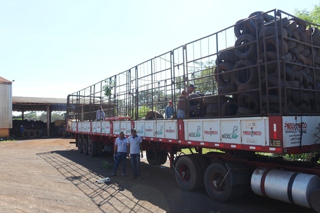 Prefeitura destina cerca de 40 toneladas de pneus para reciclagem