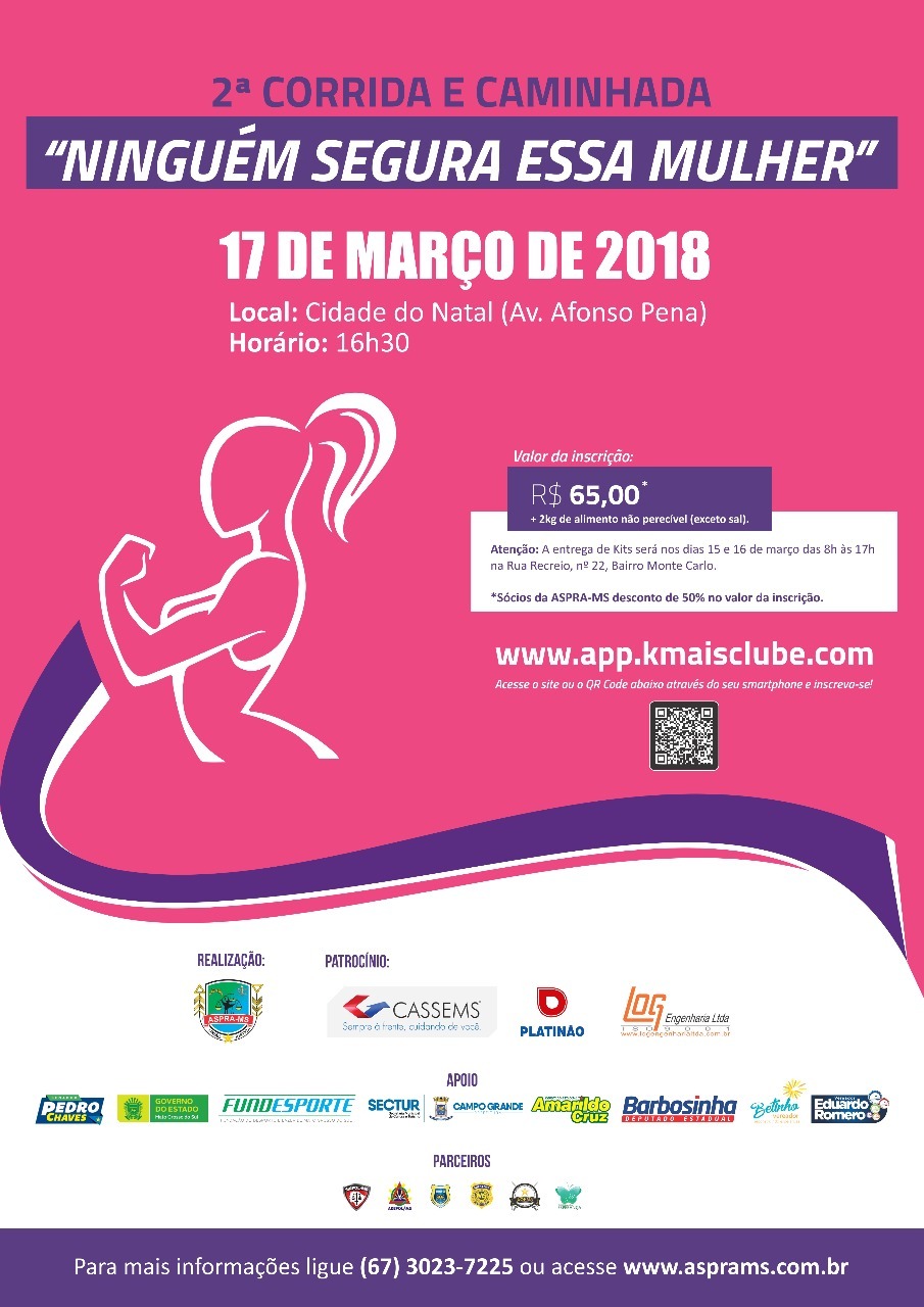2ª edição da corrida e caminhada “Ninguém Segura Essa Mulher” segue com inscrições abertas 2ª edição da corrida e caminhada “Ninguém Segura Essa Mulher” segue com inscrições abertas