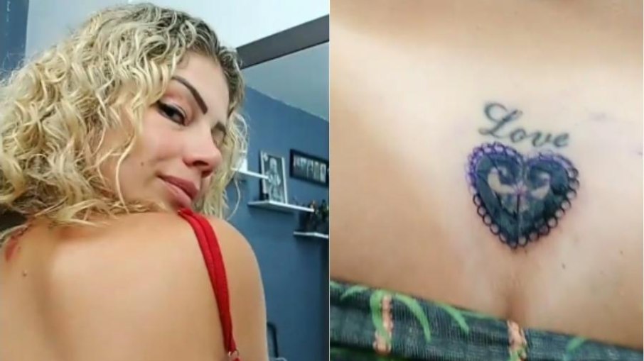 Ex-paquita Cátia Paganote faz tatuagem íntima e mostra resultado na web