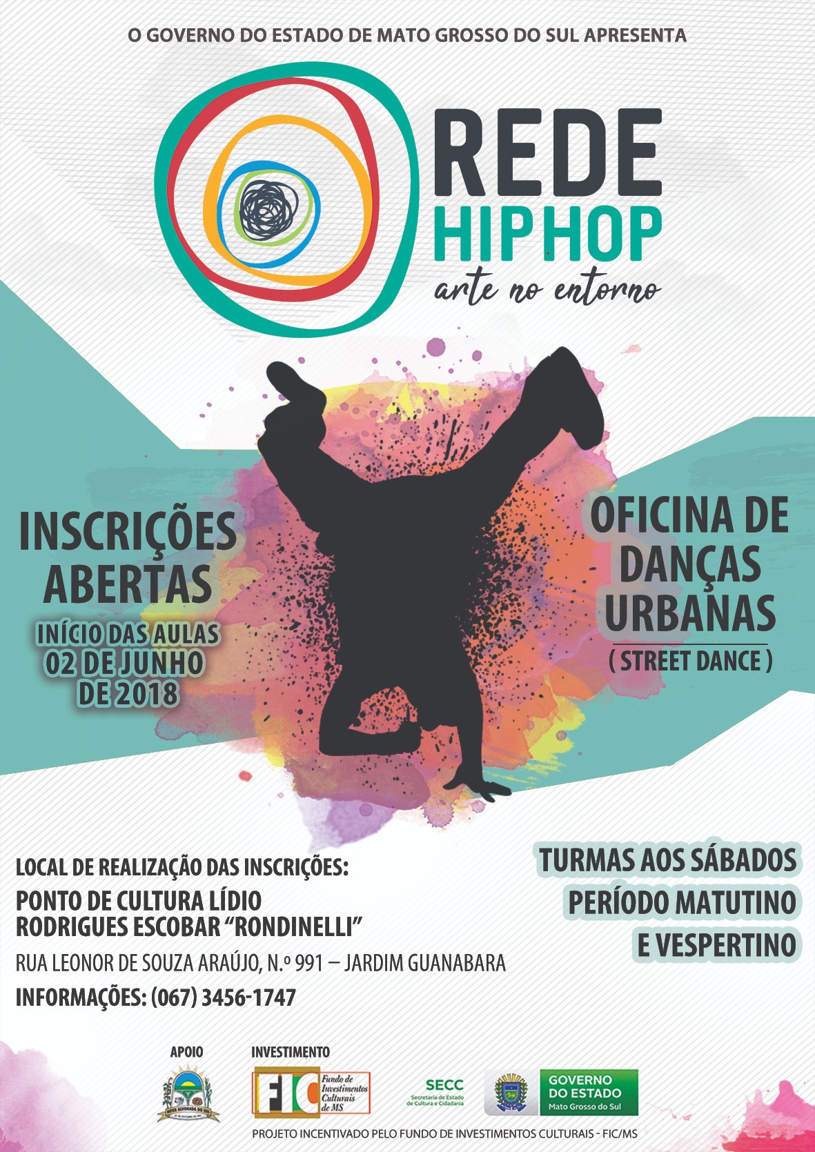 Oficina de danças urbanas abre inscrições gratuitas em Nova Alvorada do Sul