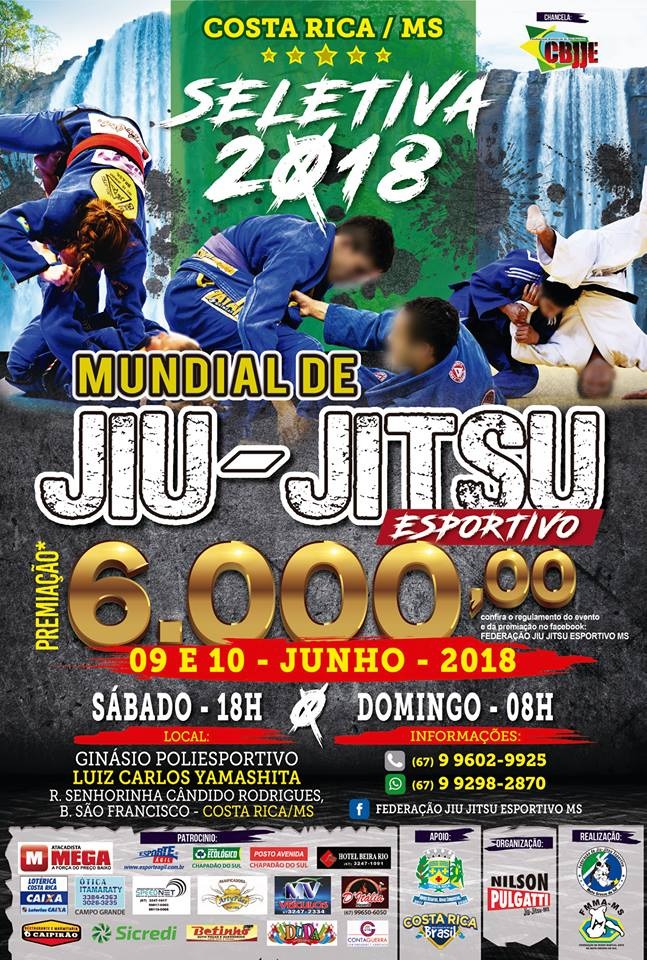 Prefeito de Costa Rica Waldeli Rosa convoca o público para a Seletiva para Mundial de Jiu-Jitsu Esportivo