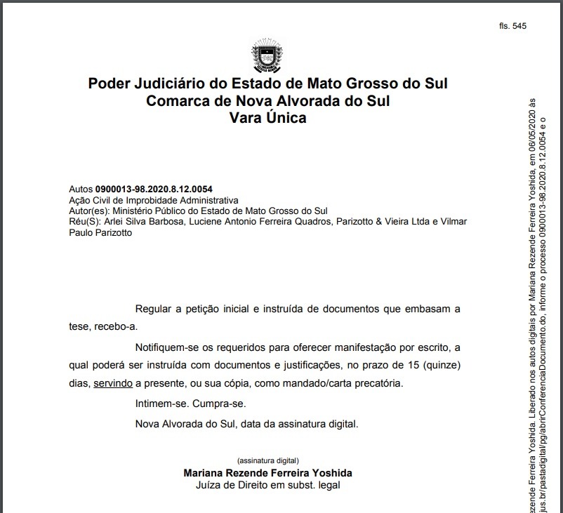 Prefeito Arlei Barbosa e ex-secretária viram réus por “suposto esquema” de compra sem licitações