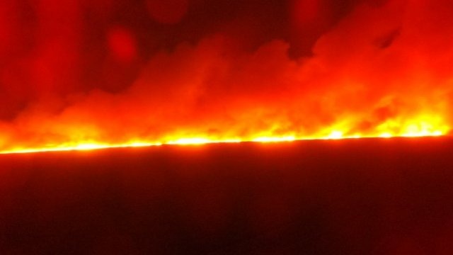 Em Nova Alvorada do Sul incêndio em canavial causa grande estragos Em Nova Alvorada do Sul incêndio em canavial causa grande estragos