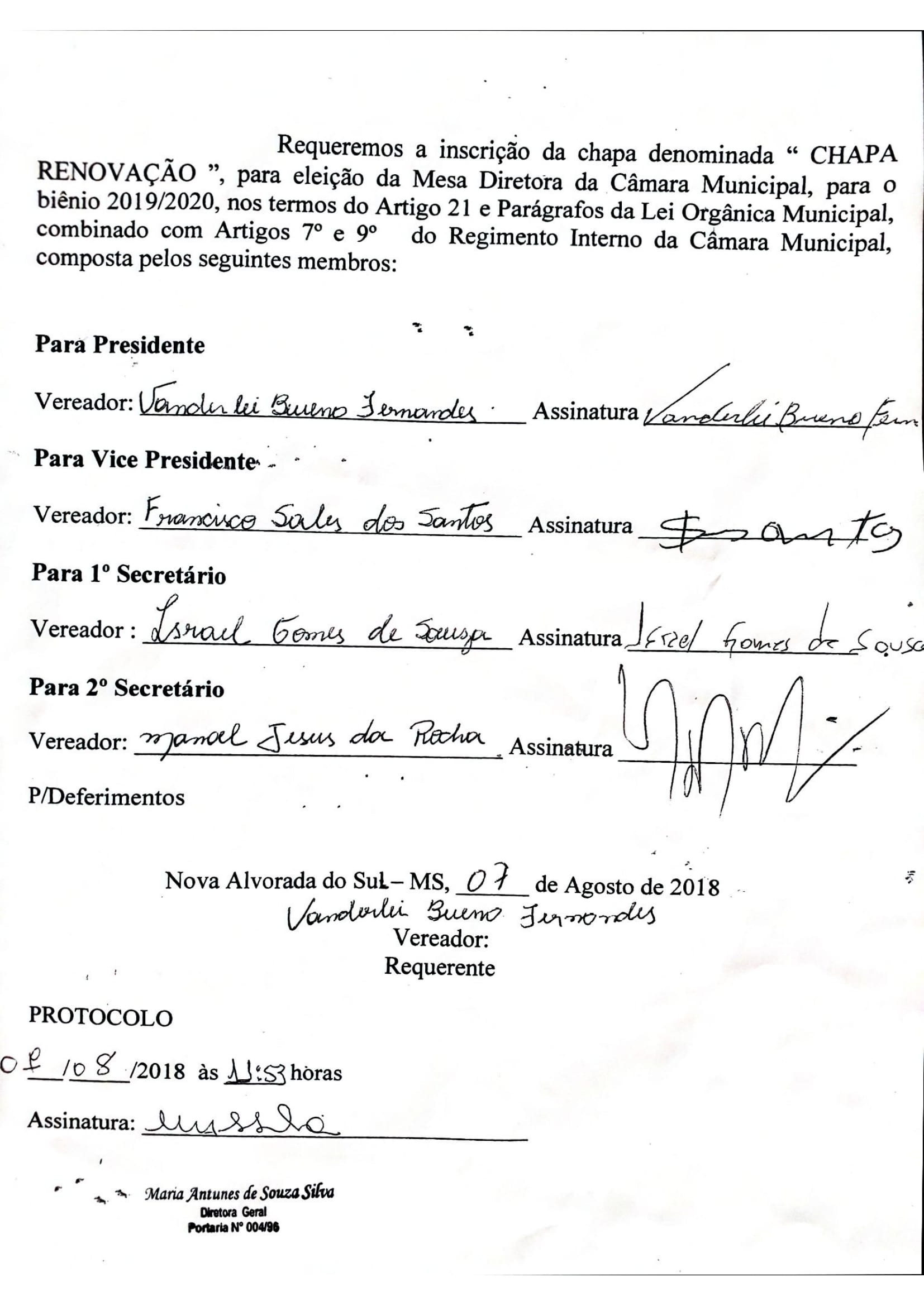 Eleição da Presidente da Câmara Municipal de Nova Alvorada do Sul, termina em confusão