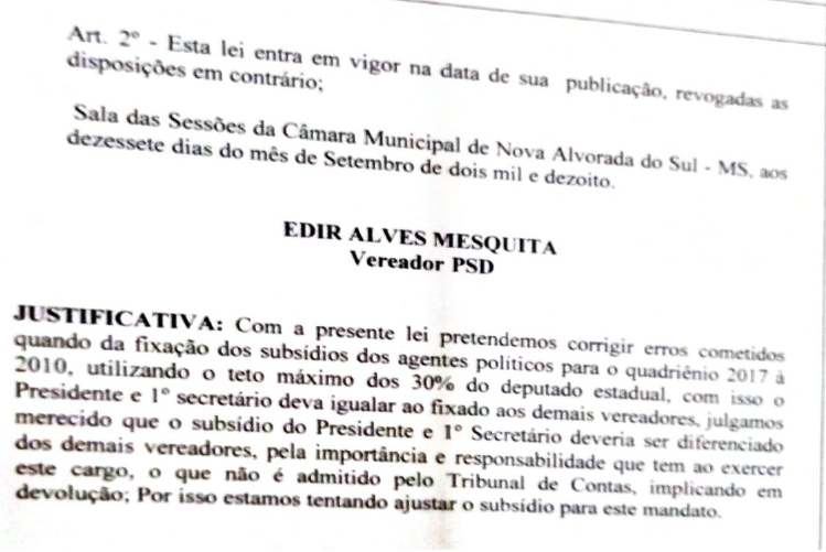 Presidente da Câmara apresenta projeto de LEI pra reduzir salario da mesa diretora