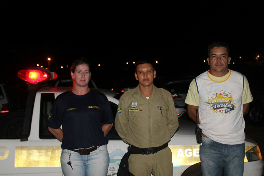 Agetran tem balanço positivo no 2º NASFOLIA Agente administrativo Leandra Regina, Agente de transito Paulo Cezar e Coordenador Delmiro Moreno Gomes