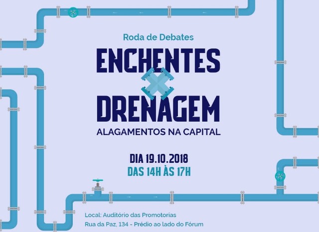 O Ministério Público de Mato Grosso do Sul abre roda de debate sobre a Enchente X Drenagem urbana em Campo Grande