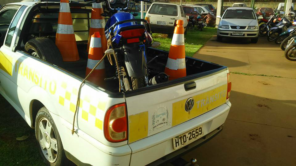 Nova Alvorada do Sul - Agetran é hostilizada Motocicletas apreendida nas operações de transito