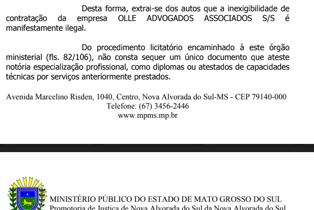 Funcionários Fantasmas e Contratação Irregular de Escritório de Advocacia tornam Câmara de Nova Alvorada do Sul alvo do MPE
