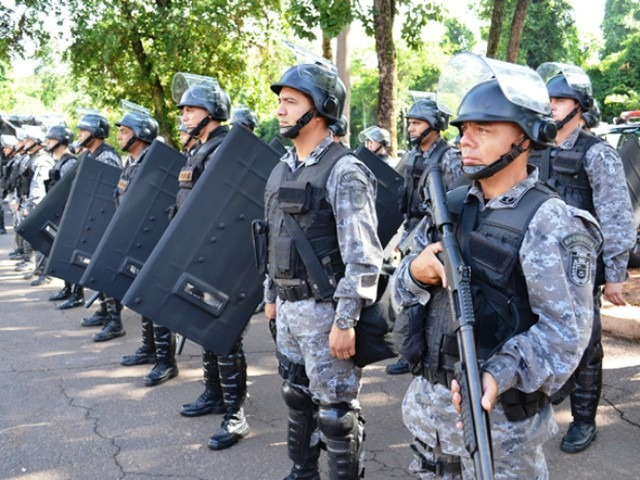 Bandido vai ser tratado como merece, com muito rigor!’, diz governador de MS Governador de MS promete rigor na atuação das forças de segurança do estado contra a criminalidade — Foto: Batalhão de Choque da Polícia Militar/ Divulgação