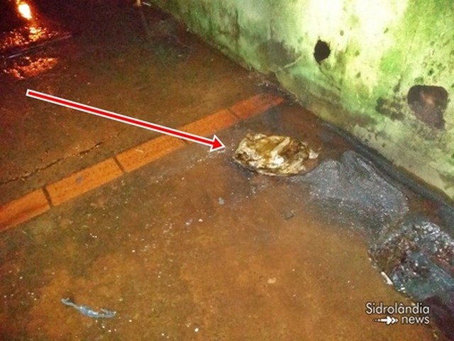 Casa de Jornalista é atacada por marginal que joga galão de gasolina em seu veículo artefato usado para o crime, um galão destruído pelo fogo com forte cheiro de gasolina