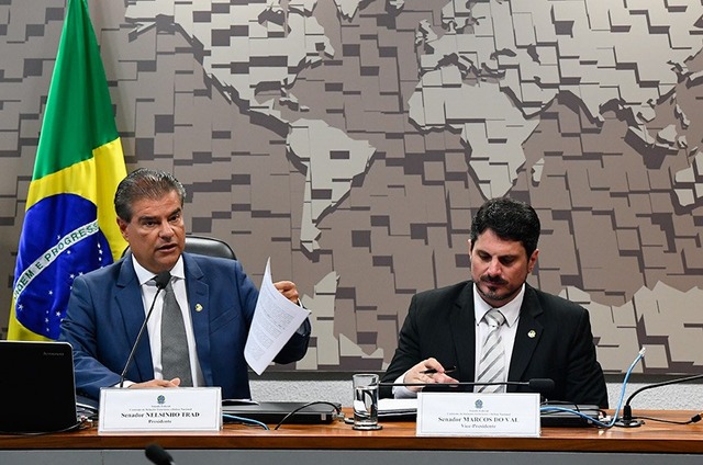CRE aprova audiências com chanceler Ernesto Araújo e ministro da Defesa Senador Nelsinho Trad propõe audiências com chanceler Ernesto Araújo e Ministro da Defesa. Fotos: Marcos Oliveira/ Agência Senado