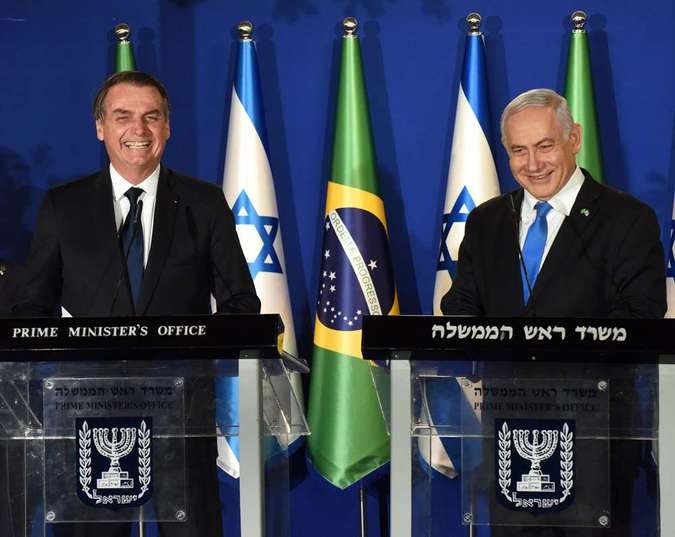 Bolsonaro e Netanyahu anunciam escritório brasileiro em Jerusalém Bolsonaro e Netanyahu anunciam escritório brasileiro em Jerusalém