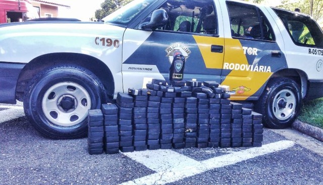 Oficial da PM de MS e filho são presos com 150 kg de cocaína em SP