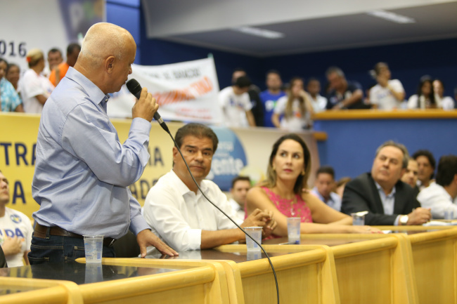 Marquinhos entra no PSD e lança projeto para Campo Grande Representando o governador Reinaldo Azambuja no evento, Carlos Alberto Assis