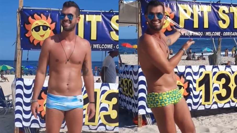 Borat abre barraca na praia após se recuperar de tiro