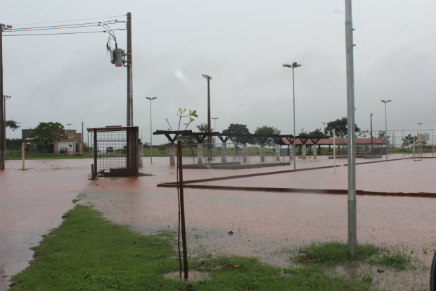 Nova Alvorada do Sul decretou estado de emergência Parque Nelson Tereré durante as chuvas do dia 28 e 29 de fevereiro